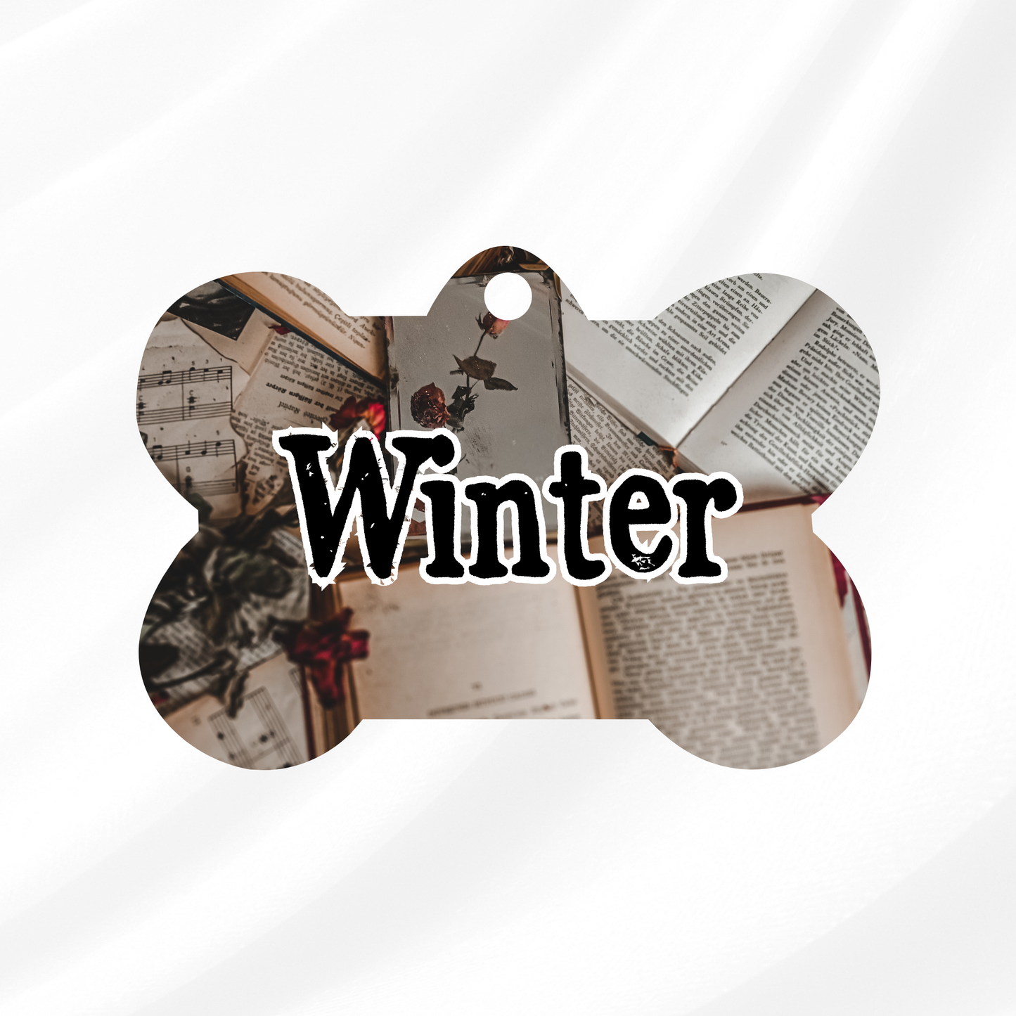 Of Roses and Books Pet ID Tag