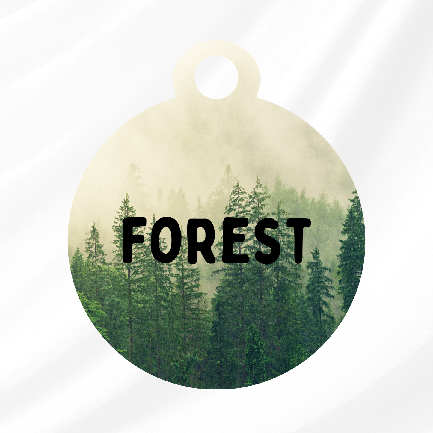 Misty Forest Pet ID Tag