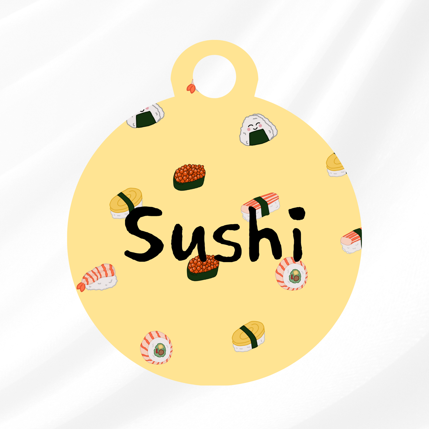 Sushi Yellow Pet ID Tag