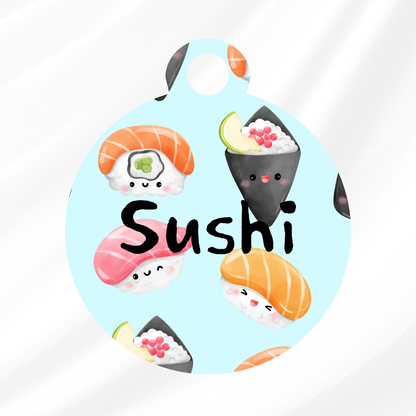 Blue Sushi Pet ID Tag