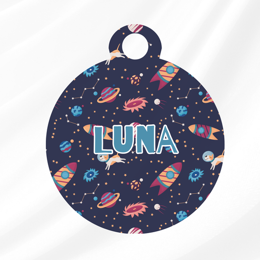 Dogs In Space Pet ID Tag