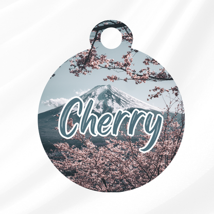 Cherry Blossom Pet ID Tag