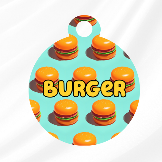 Cheeseburger Pet ID Tag