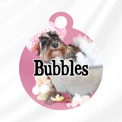 Bubble Bath Pet ID Tag