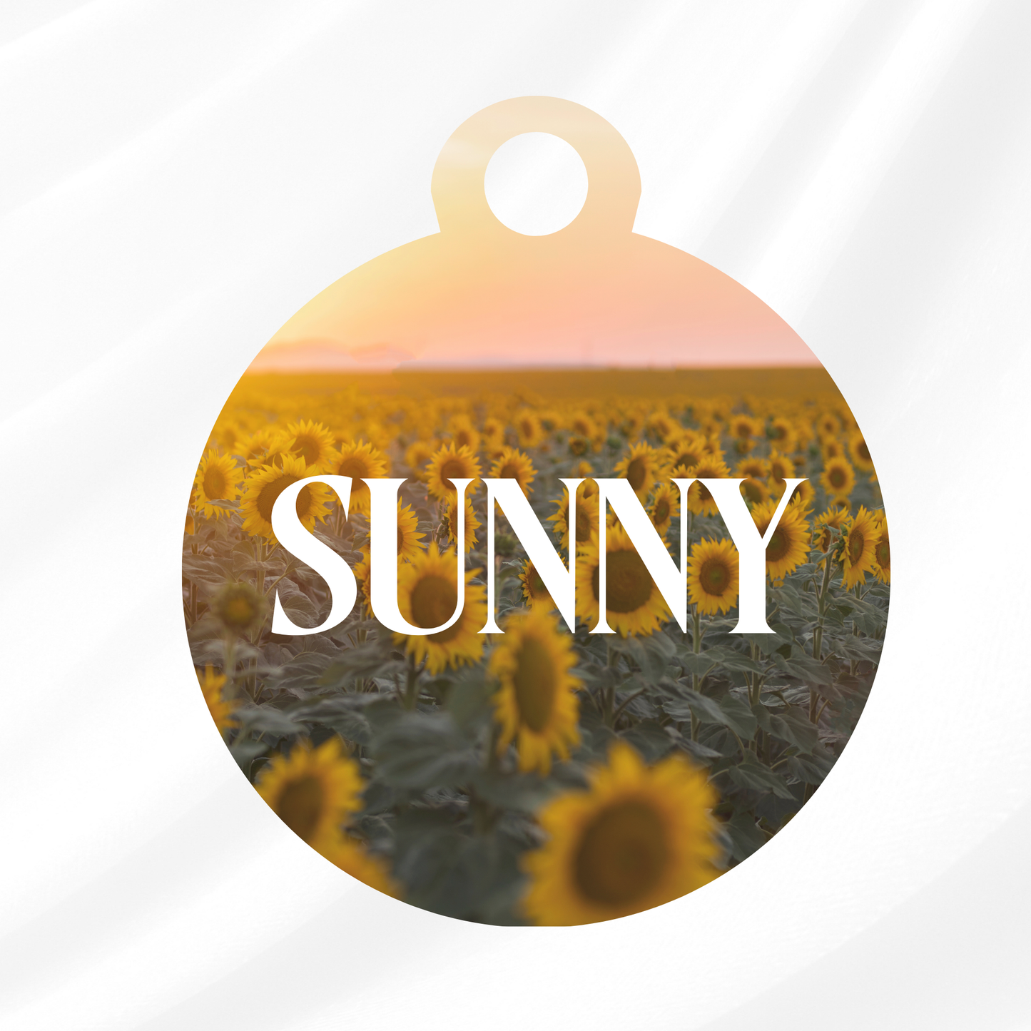 Sunflower Sunset Pet ID Tag