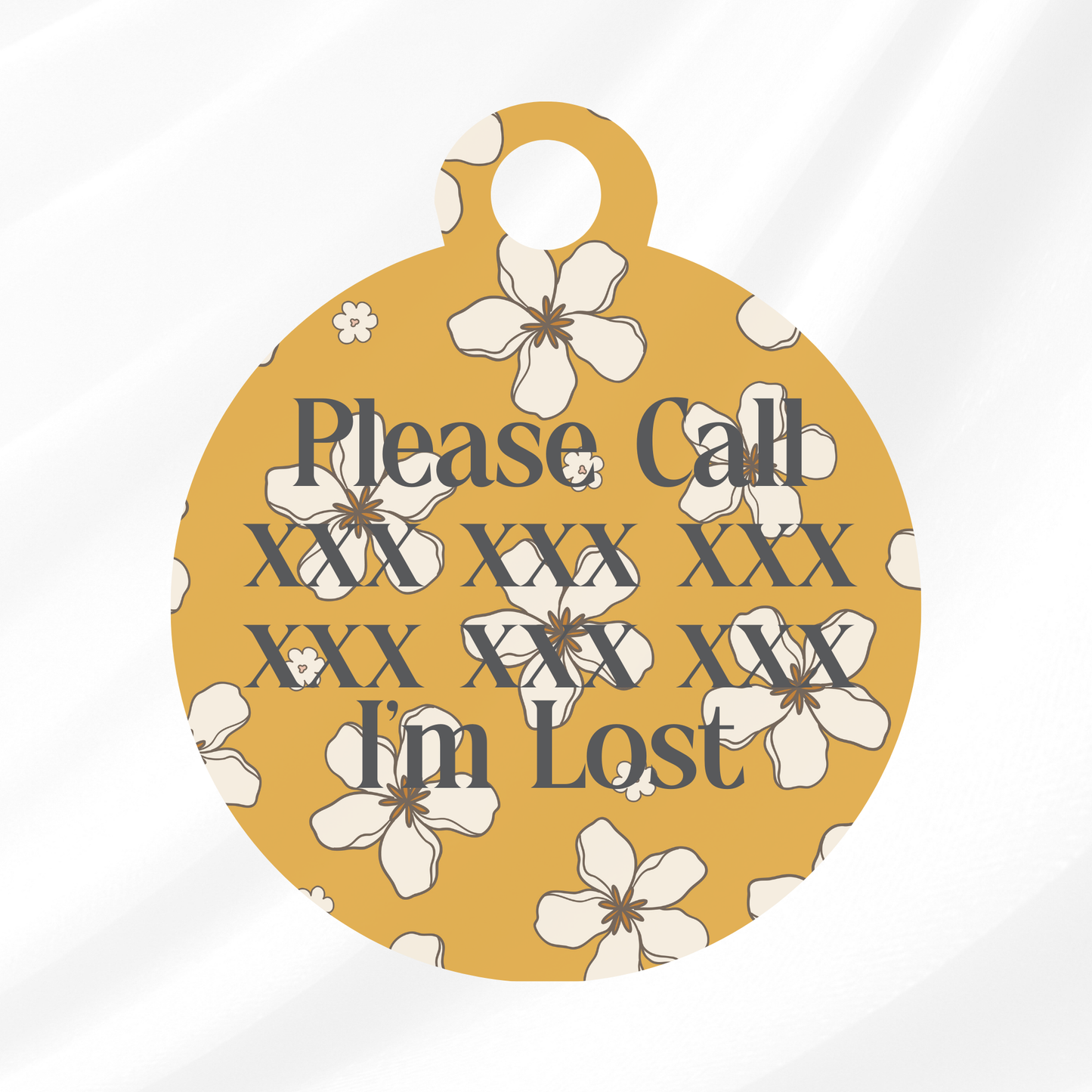 Carmel Flowers Pet ID Tag