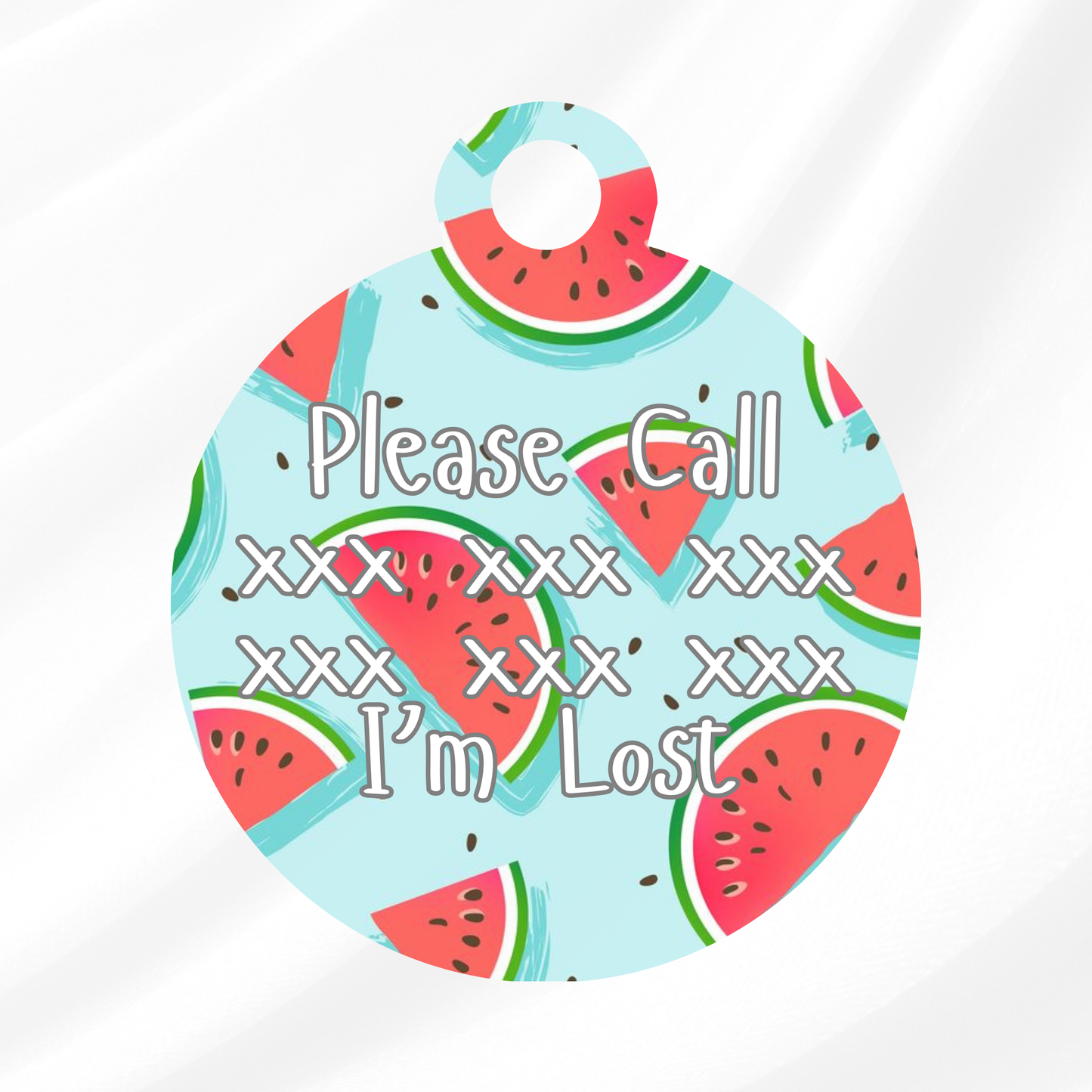 Watermelon Slice Pet ID Tag