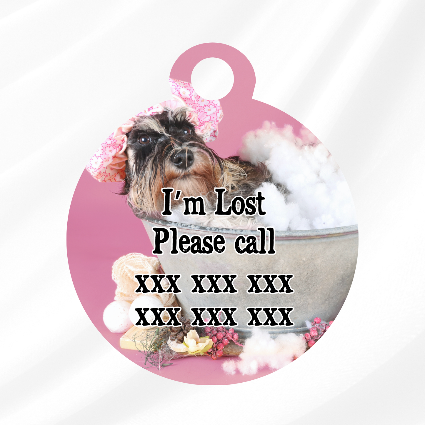 Bubble Bath Pet ID Tag