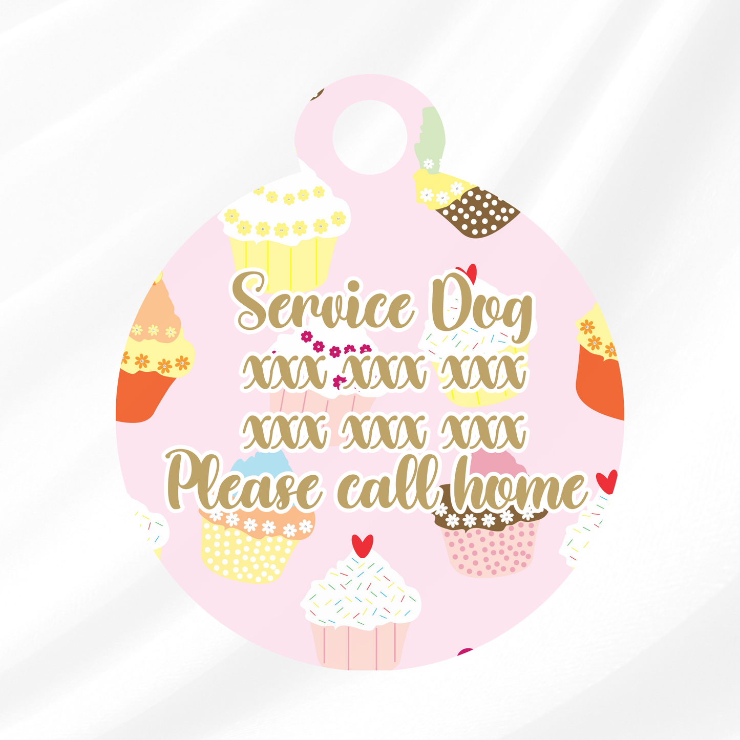 Cupcakes Pet ID Tag