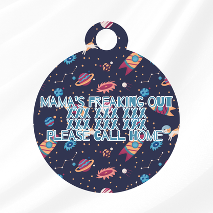 Dogs In Space Pet ID Tag