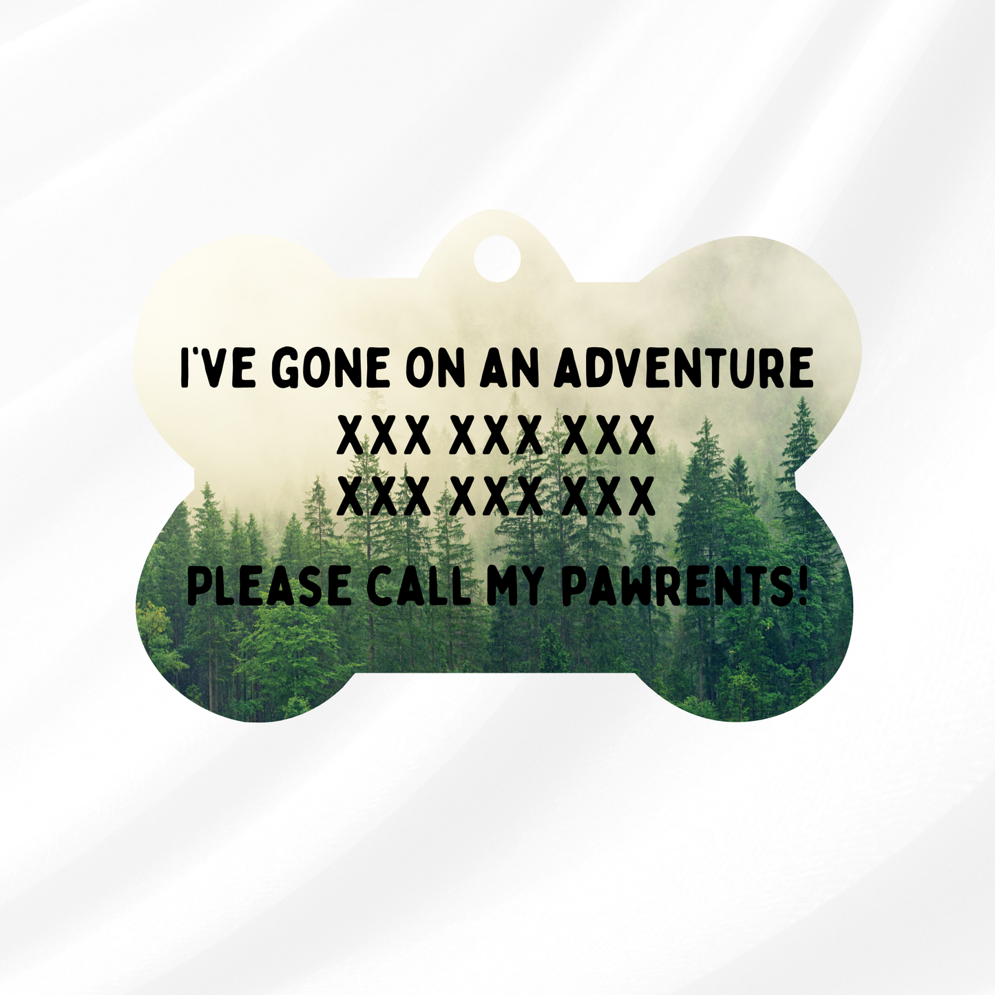 Misty Forest Pet ID Tag