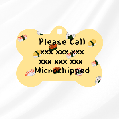 Sushi Yellow Pet ID Tag