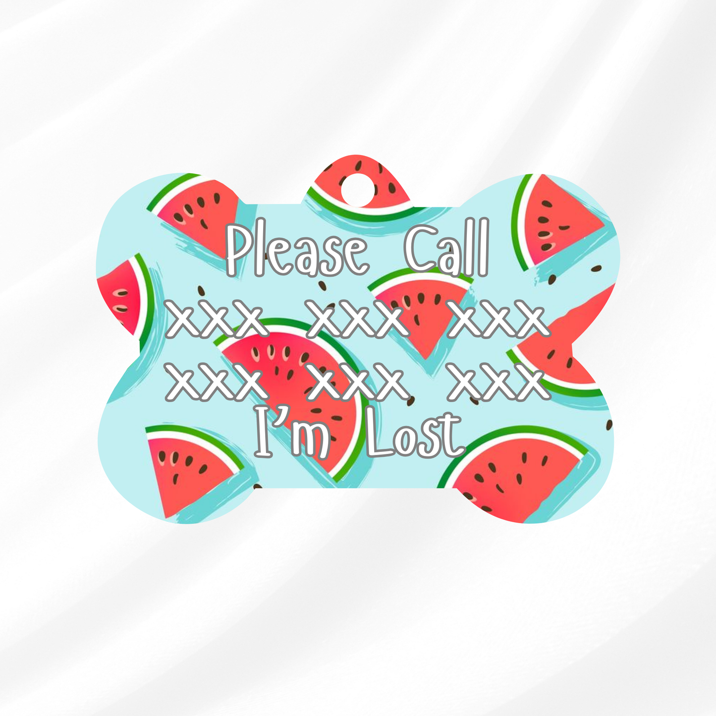 Watermelon Slice Pet ID Tag