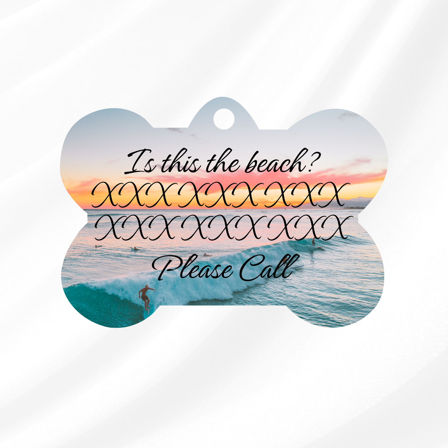 Beach Babe Pet ID Tag