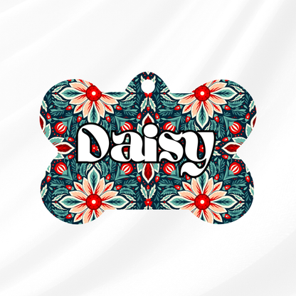 Paisley Daisy ID Tag