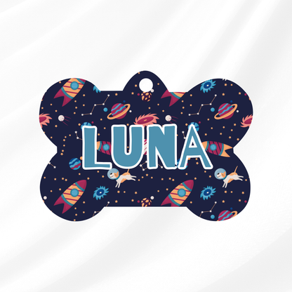 Dogs In Space Pet ID Tag