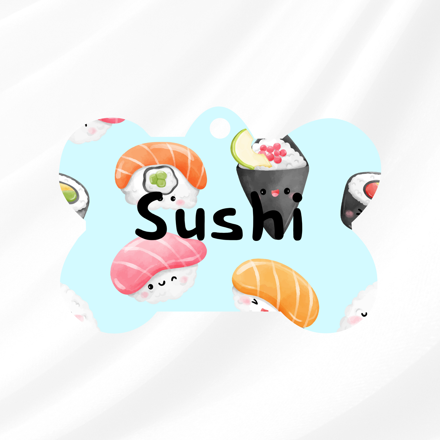 Blue Sushi Pet ID Tag