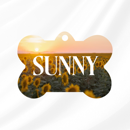 Sunflower Sunset Pet ID Tag