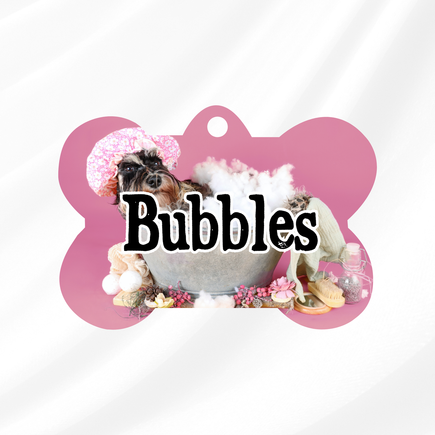 Bubble Bath Pet ID Tag