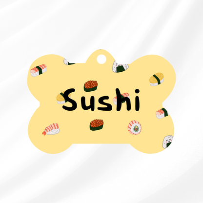 Sushi Yellow Pet ID Tag