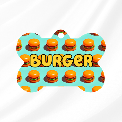 Cheeseburger Pet ID Tag