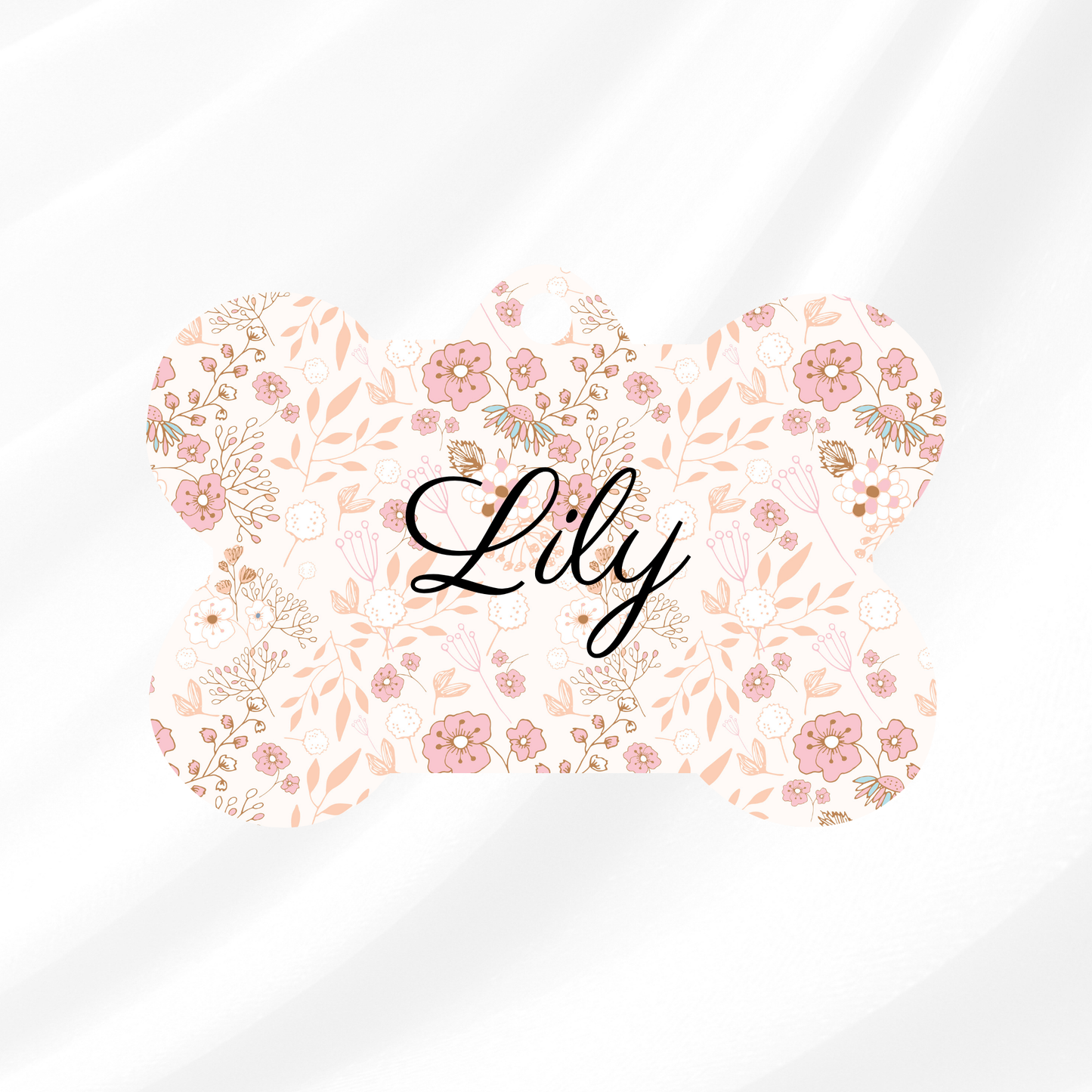 Floral Pet ID Tag