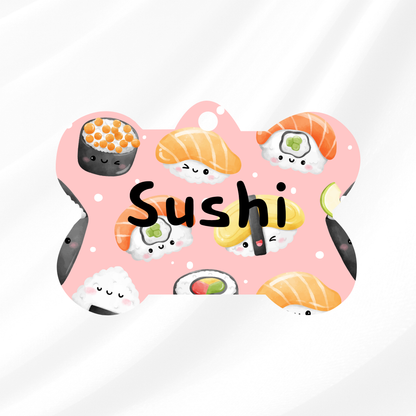 Pink Sushi Pet ID Tag