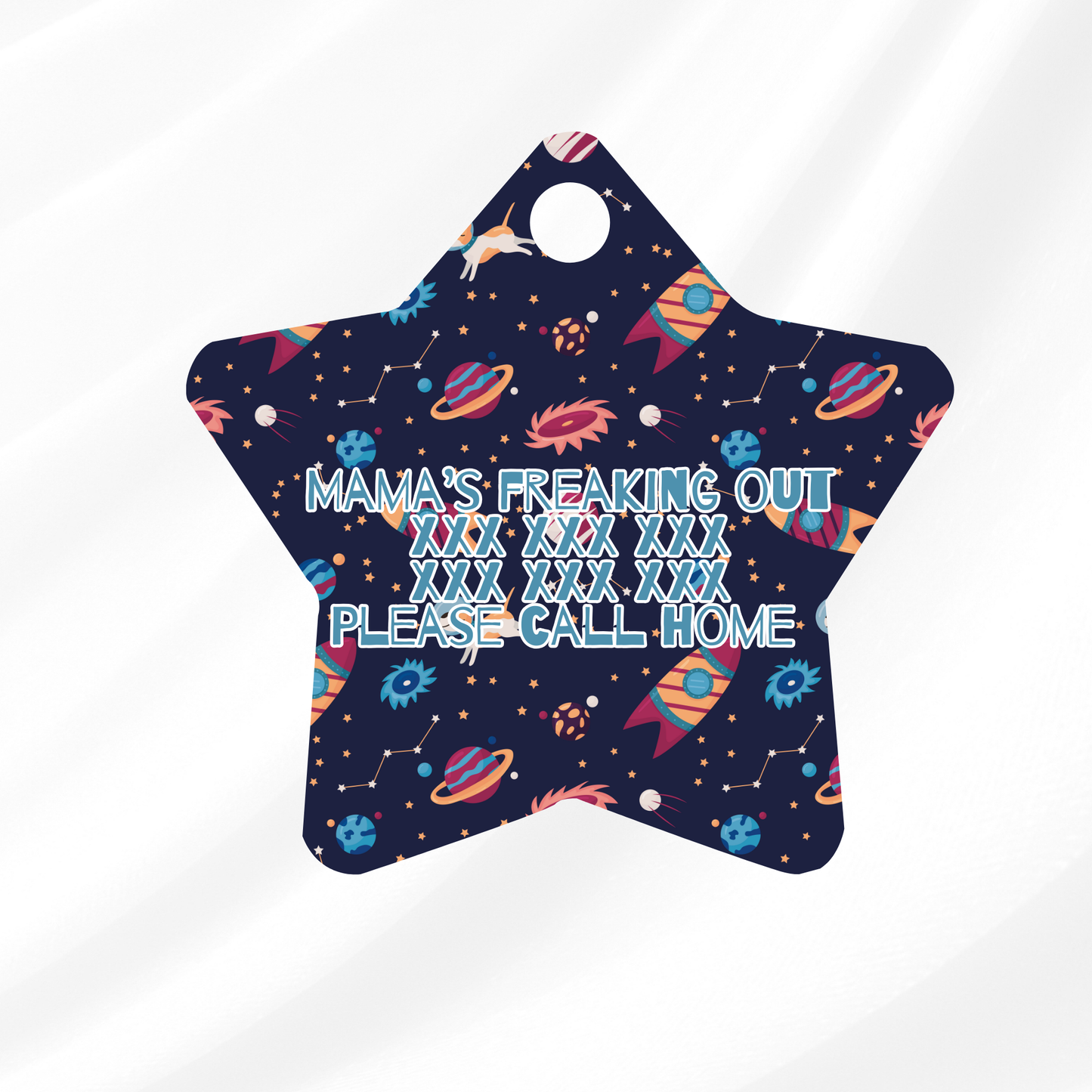 Dogs In Space Pet ID Tag