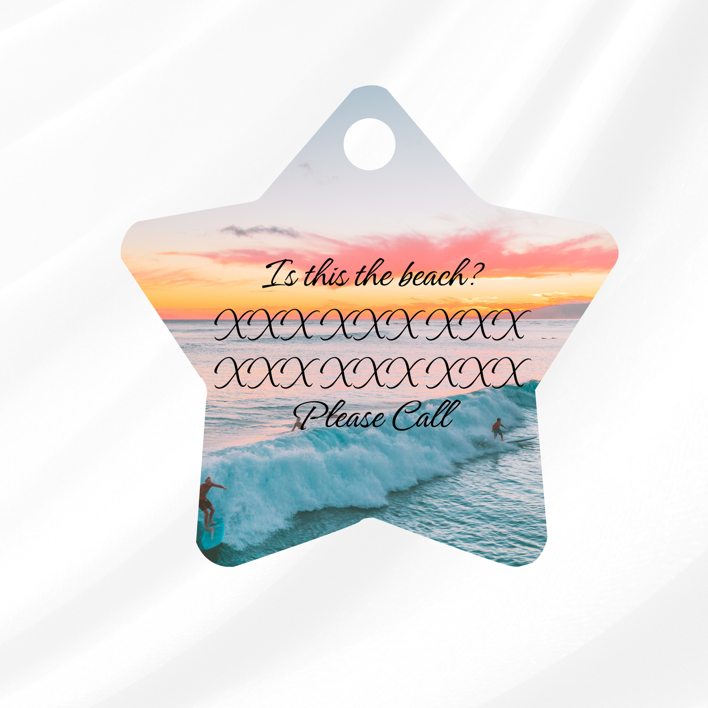 Beach Babe Pet ID Tag