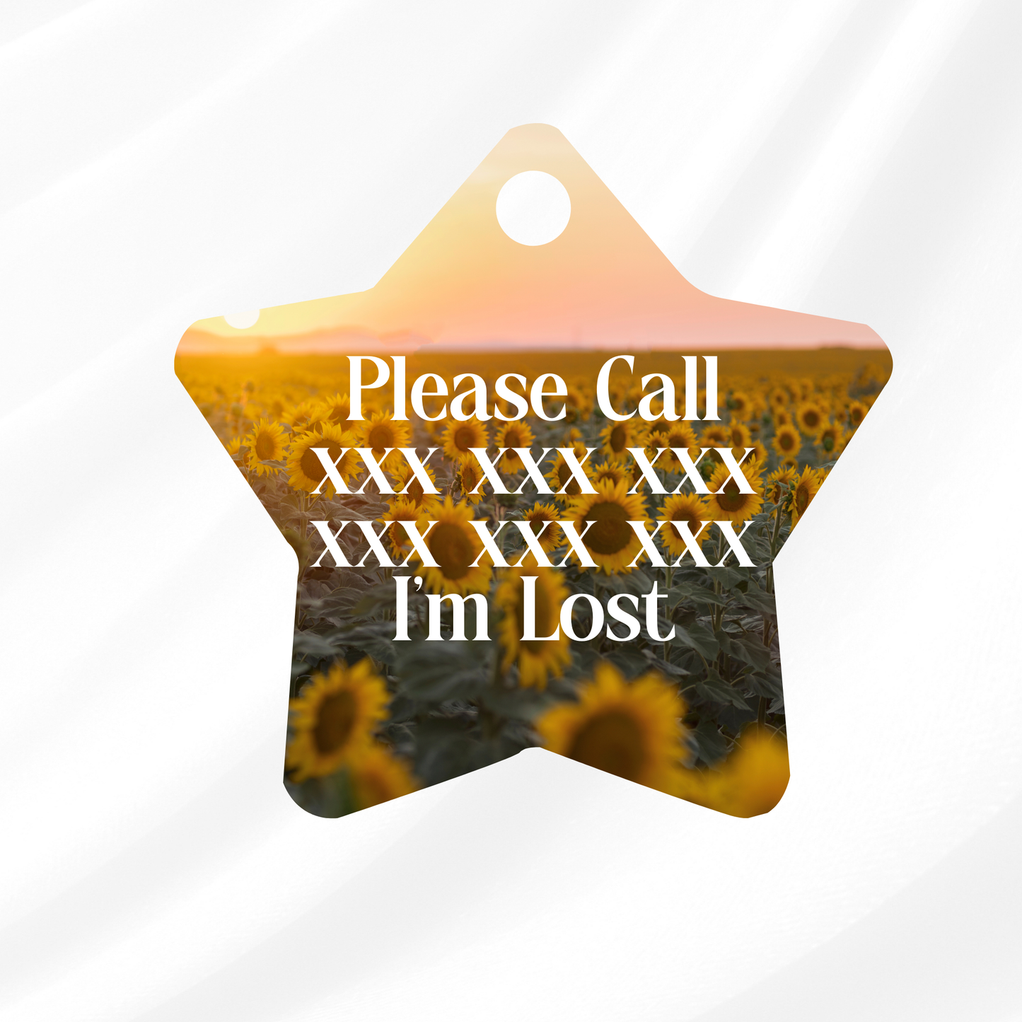 Sunflower Sunset Pet ID Tag