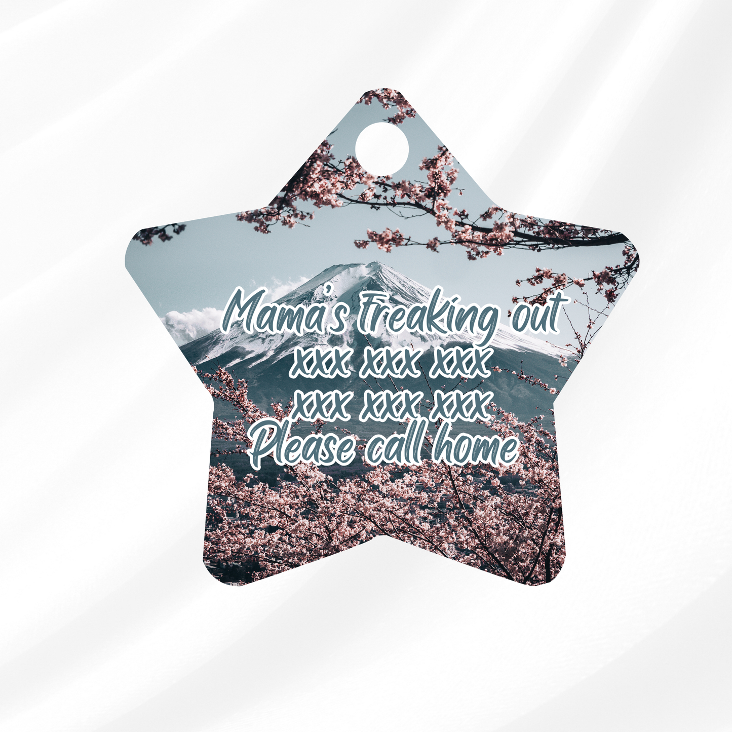 Cherry Blossom Pet ID Tag