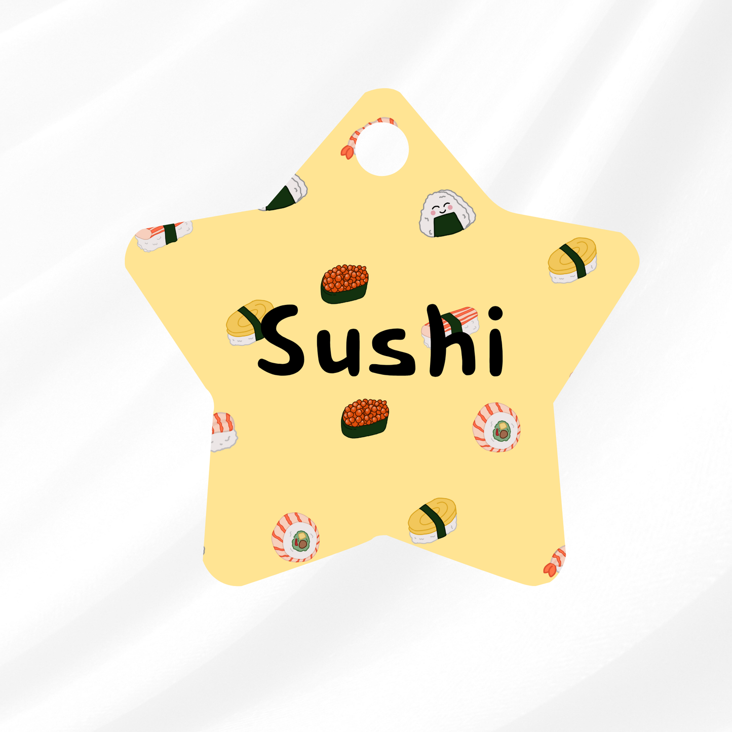 Sushi Yellow Pet ID Tag