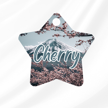 Cherry Blossom Pet ID Tag