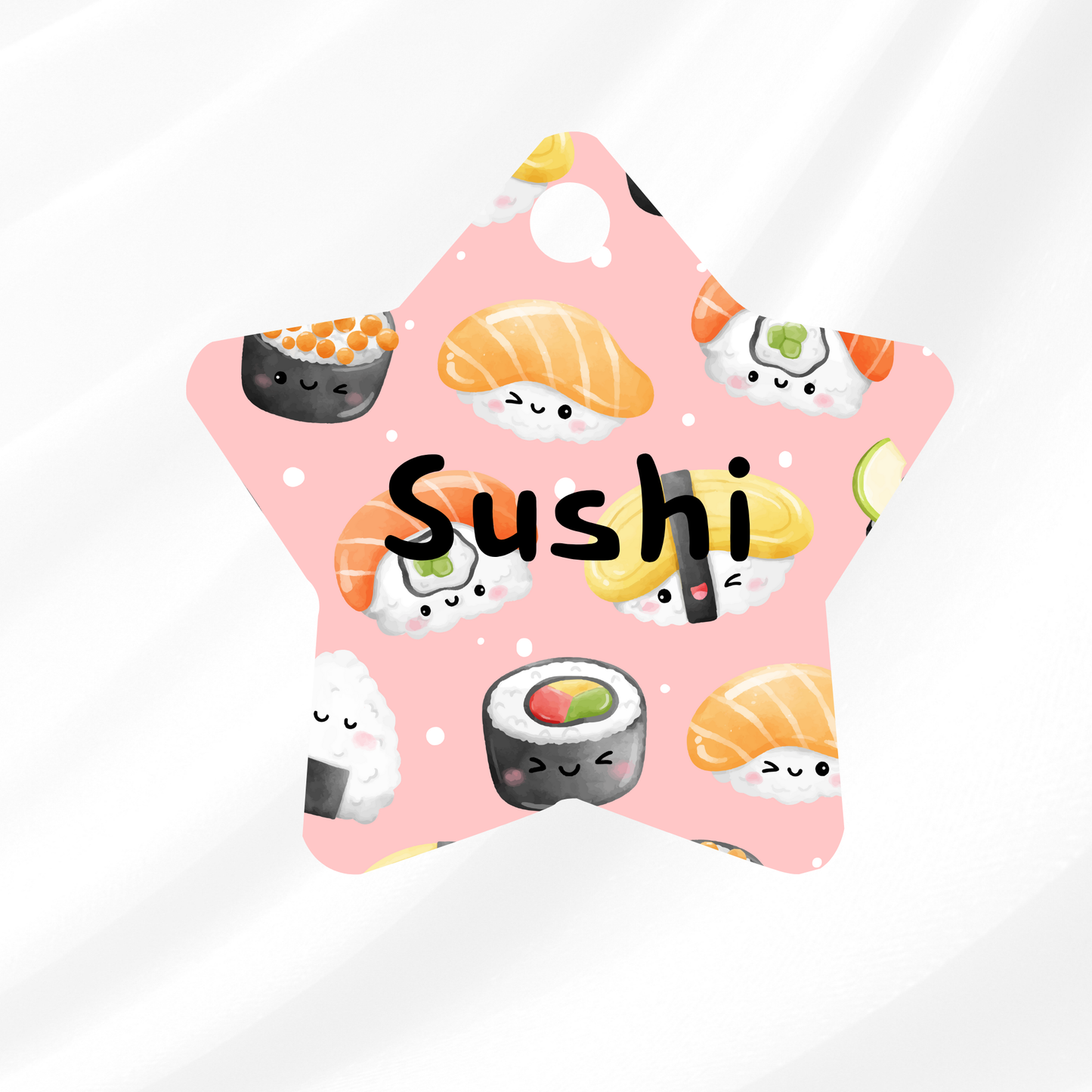 Pink Sushi Pet ID Tag