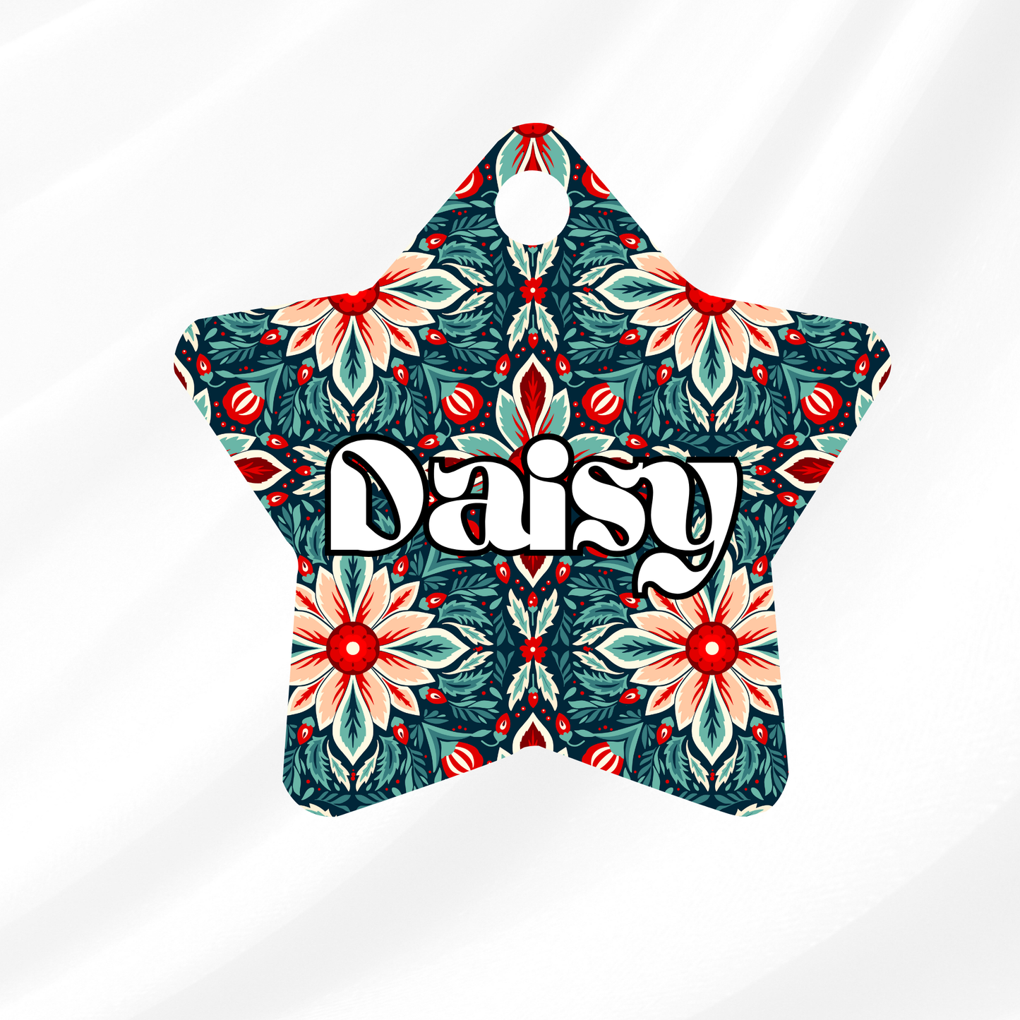 Paisley Daisy ID Tag