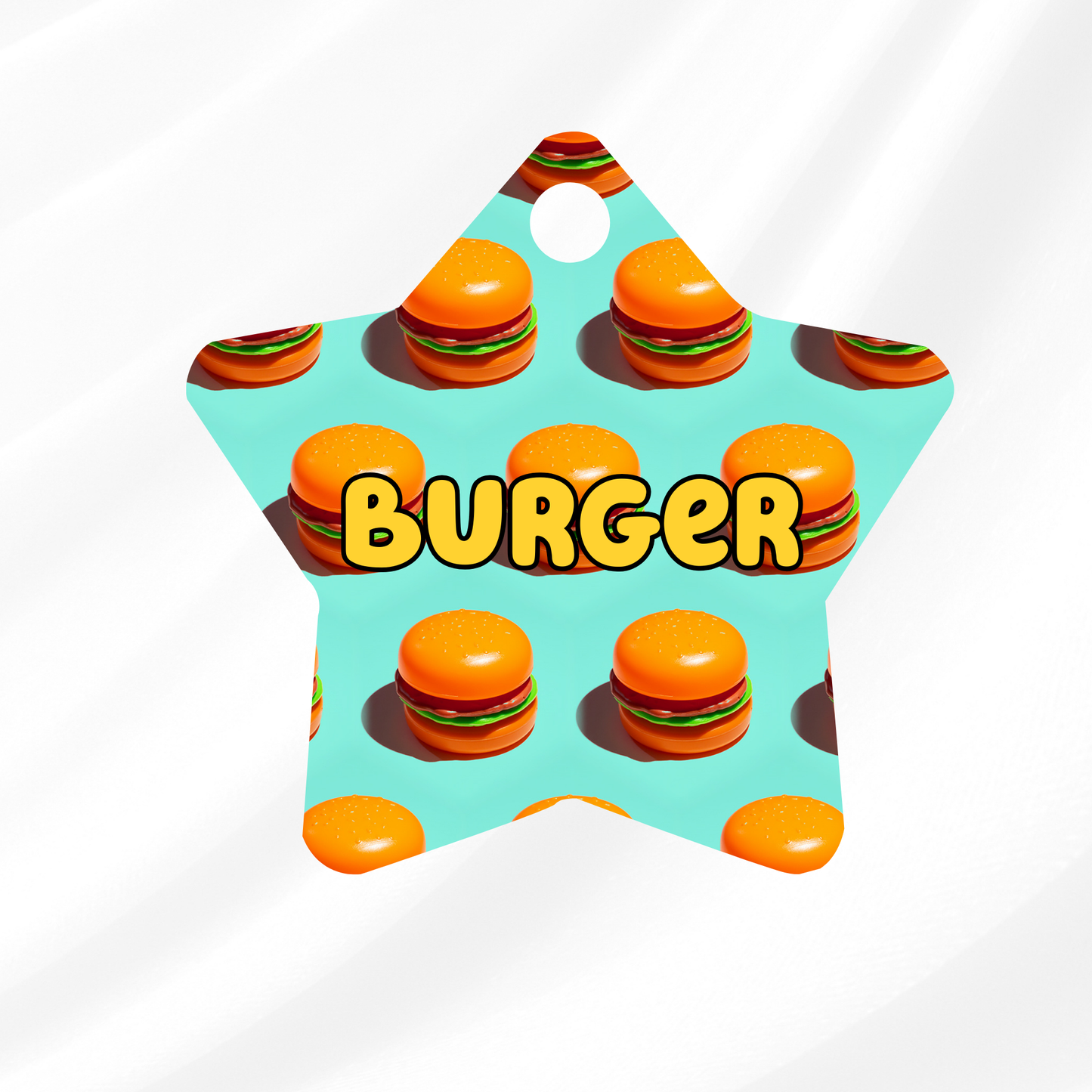 Cheeseburger Pet ID Tag