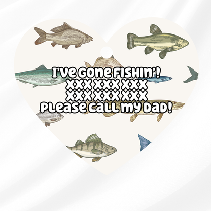 Gone Fishin' Pet ID Tag