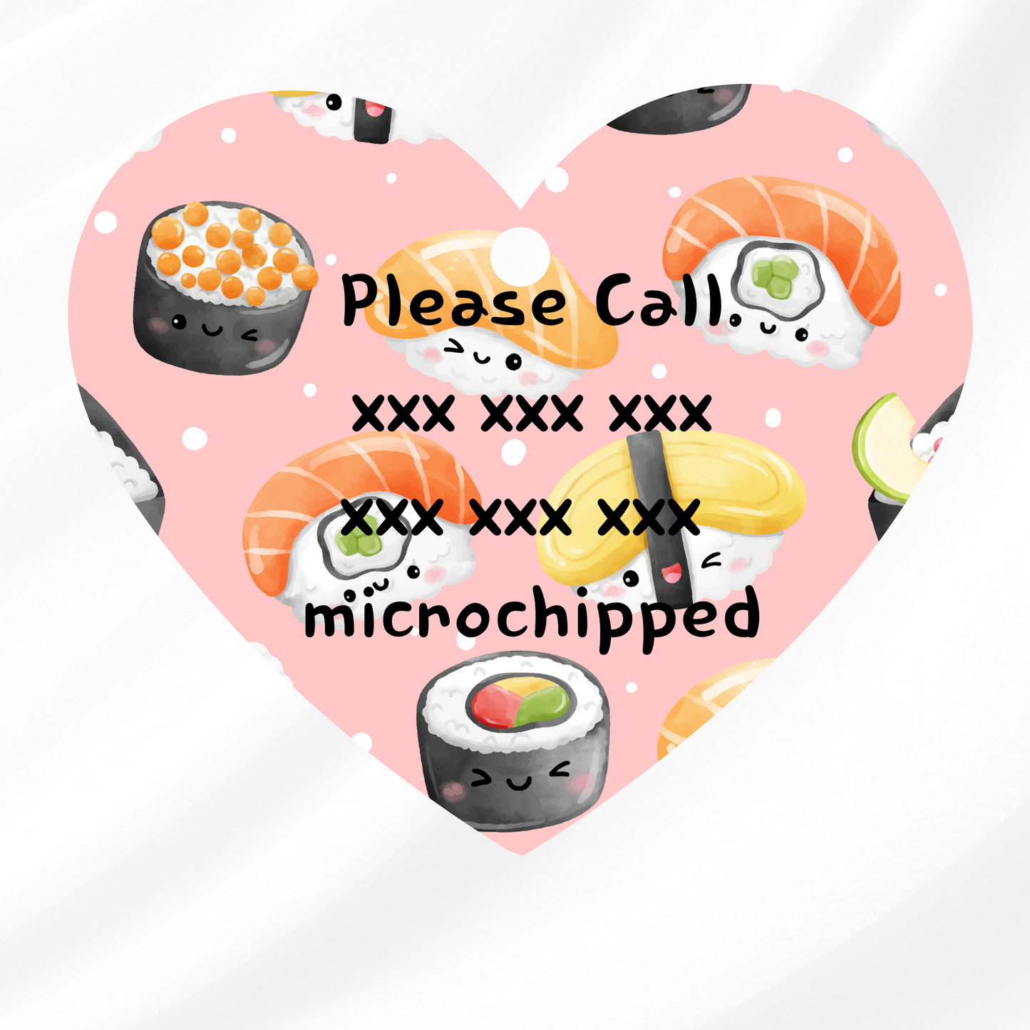 Pink Sushi Pet ID Tag