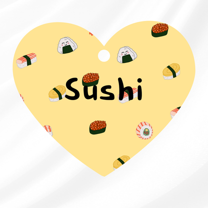 Sushi Yellow Pet ID Tag